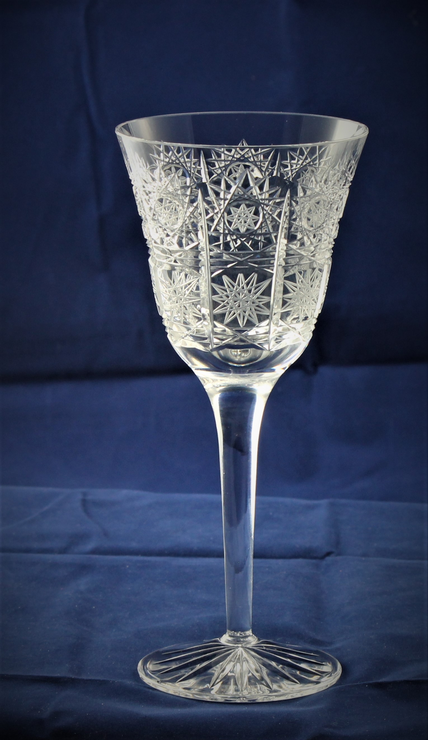  Confezione 6 bicchieri da vino bianco in cristallo collezione Venezia 25 cl Cristallo di Boemia taillé  